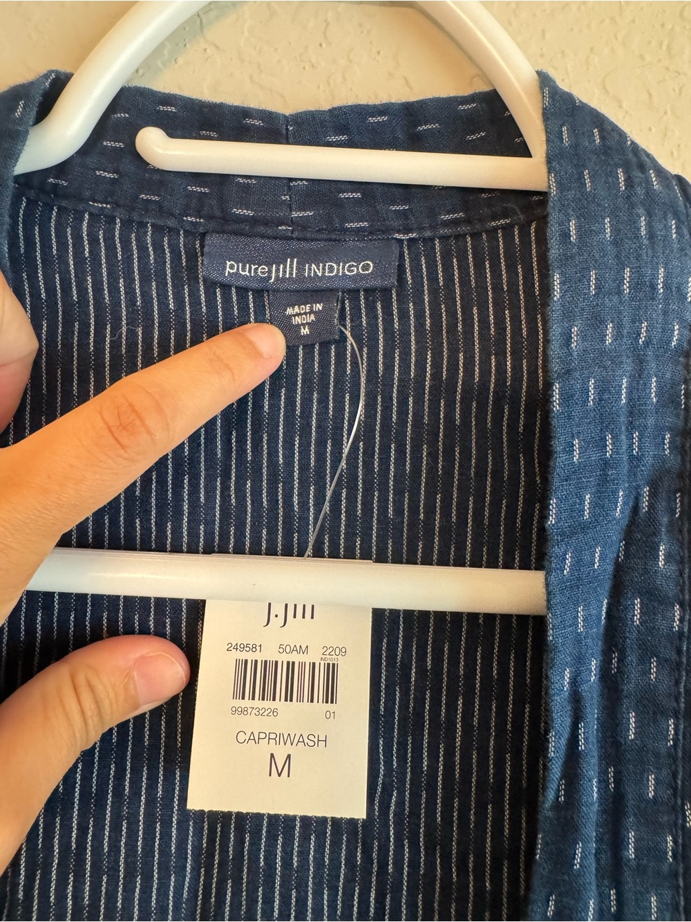 J. Jill Dark Blue Open Front Cardigan NEW - Picture 4 of 6